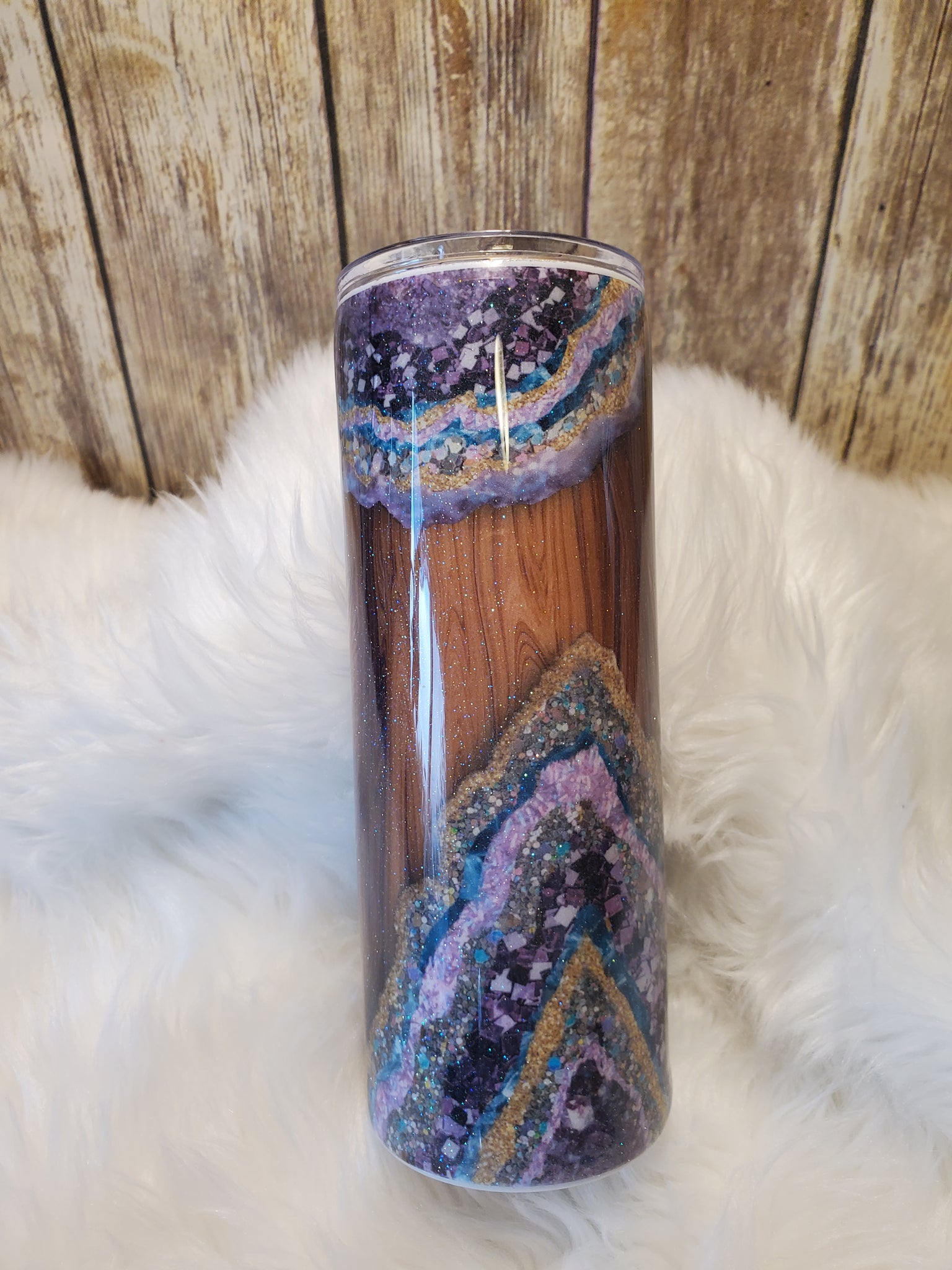 MTO {Purple Woodgrain Geode} - Select Your Style